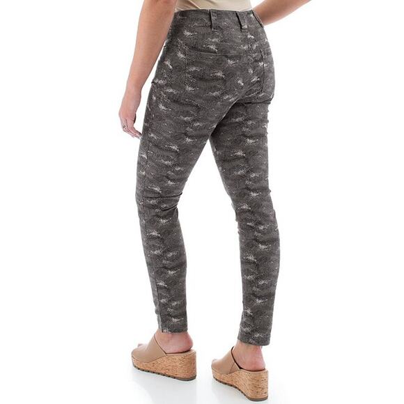 Aventura Blake Camouflage Print Skinny Ankle Pants Womens Size 8 Brushed Nickel - Picture 4 of 9